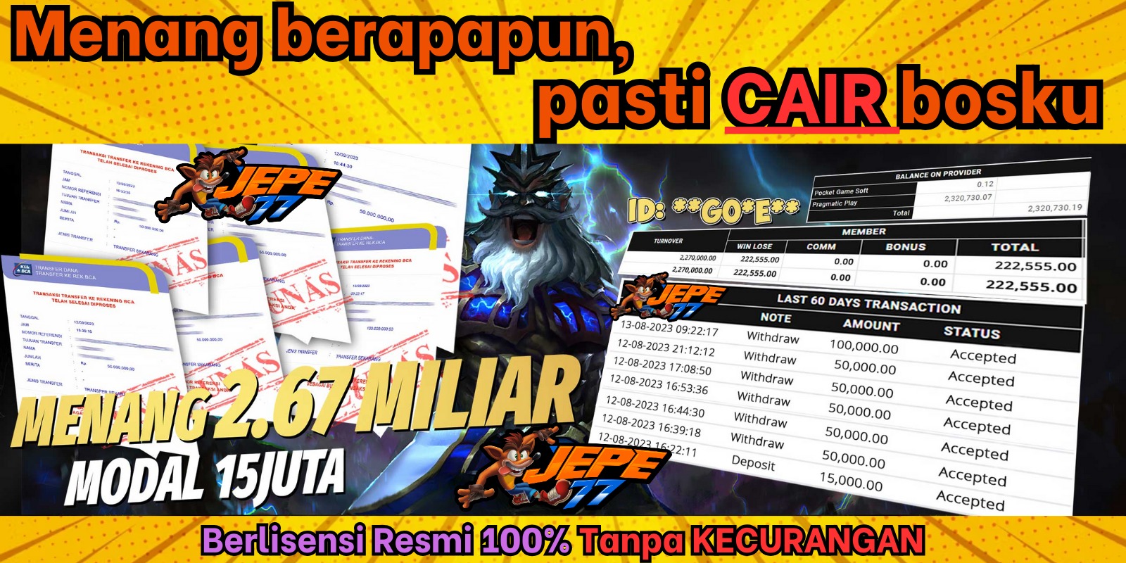 MENANG MILIAR AN